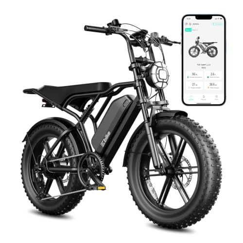 Image of TST Electric Bike for Adults, 1500W Peak Motor 60 Miles Fat Tire Ebike with 48V 15Ah Removable Battery 20 inch Fat Tire Electric Bike, Dual Suspension,7 Speeds