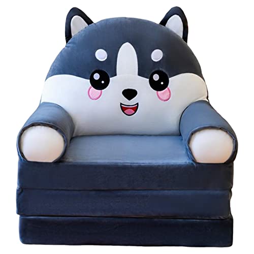 Lindo sofá para niños, silla plegable de felpa para niños, asiento de sofá 2 en 1 abatible para niños, sofá, cama, respaldo, sillón, sofá para niños, decoración de habitación, regalo para niños