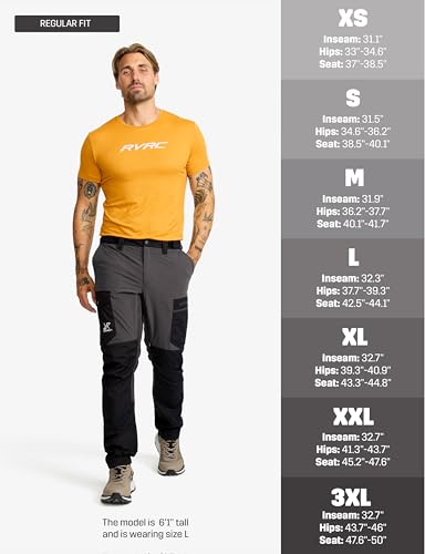 RevolutionRace Rambler Lightweight Pro Pants für Herren, Leichte Outdoor-Hose und Wanderhose für Herren, Anthracite/Black, 3XL