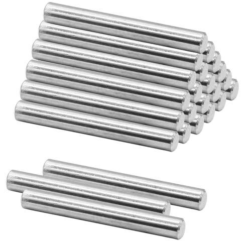 Coufce Stainless Steel Dowel Pin, 5mm x 25mm / 1/5 Inch x 0.98 Inch Shelves Dowel Pin, Shelf Support Pegs Pin Rod Fasten Elements Metal Shelf Pegs(24 Pcs)
