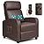 Giantex Recliner Massage Chair, Ergonomic Adjustable Single Sofa with Padded Seat, Backrest, Footrest, Home Theater Seating Reclining Sofa with Remote Control, Modern Massage Recliner for Living Room by Giantex