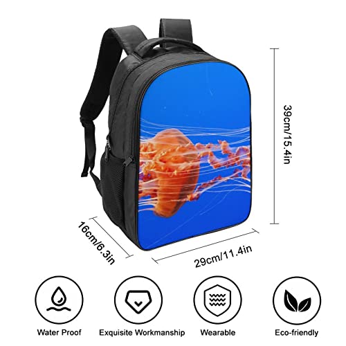 Sac à dos d'école imprimé méduse relief 3D cool et unisexe