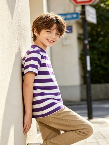 Image of Magic Park 6M-14Y Kid Striped T-Shirt Boys Cotton Tee Basic Top