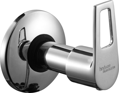 Image of Hindware Italian Collection Aspiro Range F570008CP Concealed Stop Cock with Wall Flange | Made of Brass | Mirror-Like Finish | Pack of 2