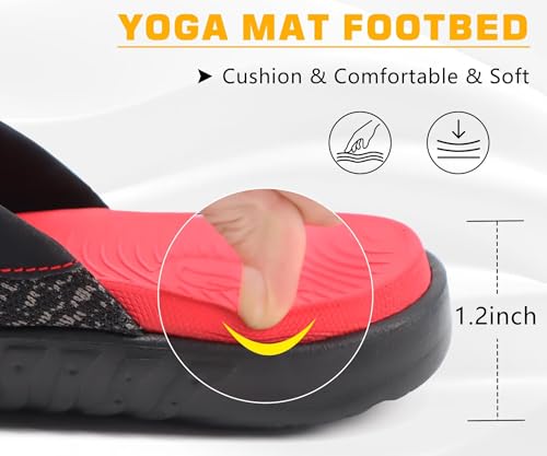 Image of ONCAI Mens Flip Flop Open Toe Athletic Straps Orthotic Summer Plantar Fasciitis Sport Sandals with Soft Cushion Arch Support Size 7.5-15