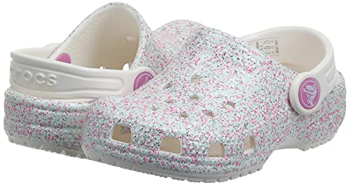 Sandália, Crocs, Classic Glitter Kids, Oyster, 30, Criança Unissex