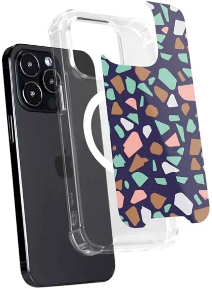 Skinit Phone Case Compatible with MagSafe iPhone 13 Pro - Midnight Terrazzo Design