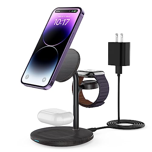 Image of XooFly 3 in 1 Magnetic Wireless Charging Station for Apple Devices,15W