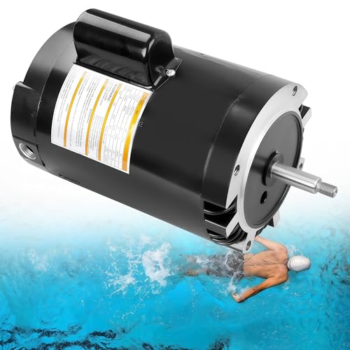B128 C-Face Pool Pump Motor, 1 HP, M56J Frame, 115/230V