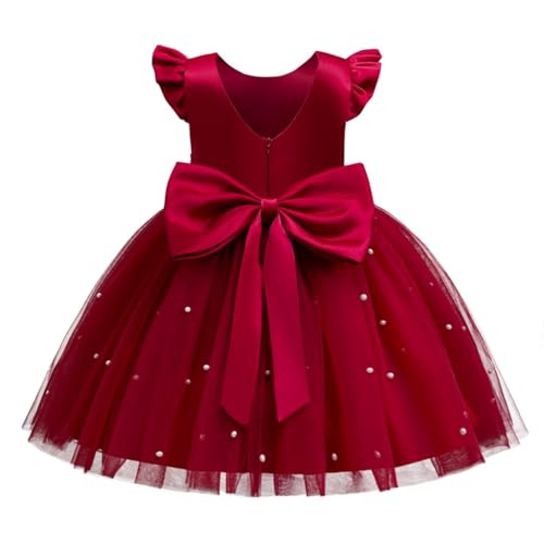 Dressy Daisy Baby Toddler Little Girls' Special Occasion Dress Wedding Pageant Flower Girl Birthday Party Gown with Pearl2