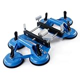 LOZLIN Sixfold Heavy-Duty Glass Suction Cup Lifter with Aluminum Vacuum Plate Handle for Lifting Moving Large Glass Panels Tiles Windows Granite