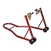 Safstar Motorcycle Stand Sport Bike Front Fork Lift Front Swingarm Lift Head Front Forklift for Auto Bike Shop, Red