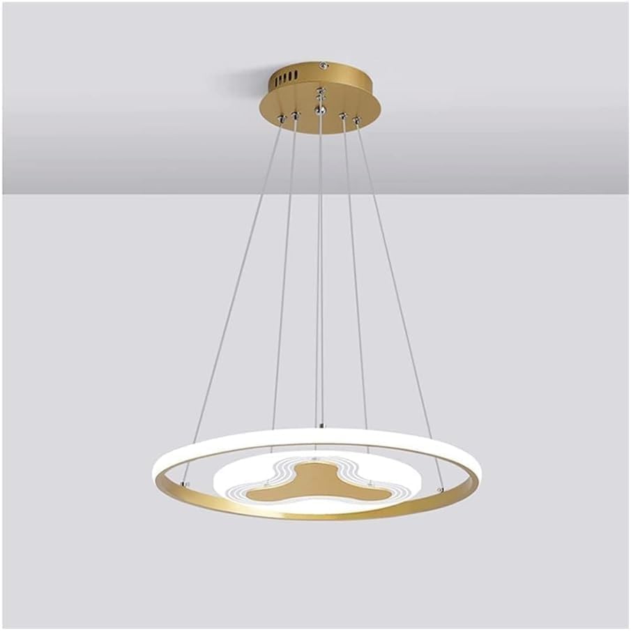 Lustre LED rond à intensité variable suspension or 32W