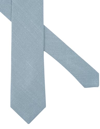 Image of Cotton Skinny Ties for Men, Plaid and Striped Slim Neckties
