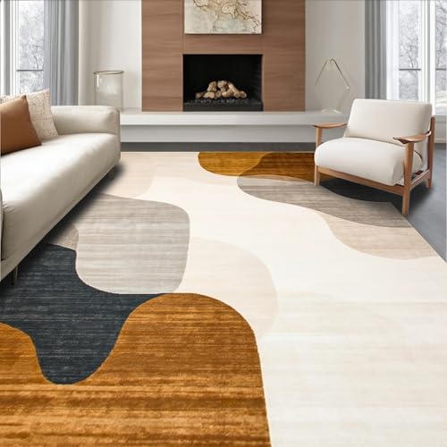 ODIKA 6'x9' Washable High Traffic Area Rug, Modern Non Slip