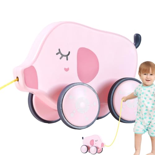 1歳向けプルトイ,プルトイ | 1歳用面白い動物プッシュプルおもちゃ,教育用ウォーキングとバランスおもちゃ、サイレントタイヤ付きプルアロングインタラクティブおもちゃ、ホームパークキッズエンターテイメント用