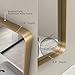 CHARMOR 24x32 Gold Bathroom Mirror, Rounded Rectangle Gold Frame Mirror, Brushed Gold Brass Bathroom Vanity Mirror Wall-Mounted, Anti-Rust, Hangs Horizontally or Vertically