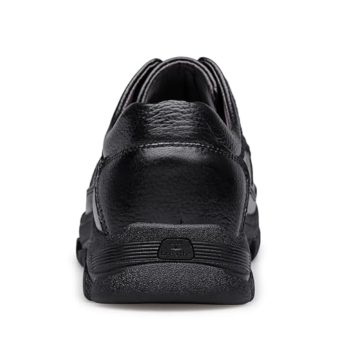 Mens Walking Slip On Loafer Leather Comfortable Non-Slip Lace up Casual Oxfords for Work Office Dress Outdoor3