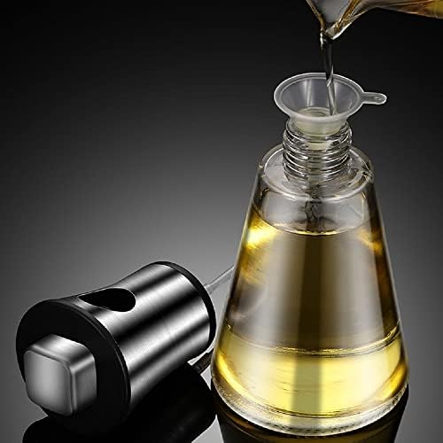 GLLBTPT Oil Sprayer for Air Fryer 200ml Oil Sprayer For Cooking 304 Stainless Steel Olive Oil Dispenser Spray Bottle with Funnel for Cooking,Salad, BBQ, Kitchen Baking, Roasting