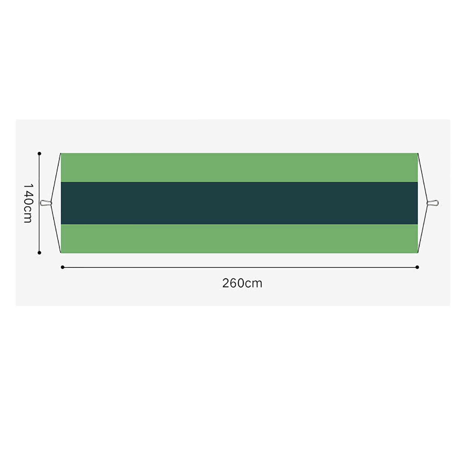 amaca da campeggio, Campeggio 2 persone - 300 kg Viaggio 260 x 140 cm Set con moschettoni per spiaggia viaggio trekking