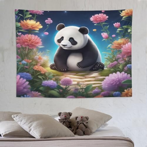 Tapisserie Panda 150x200 cm : Décoration Murale Chambre en Impression 3D
