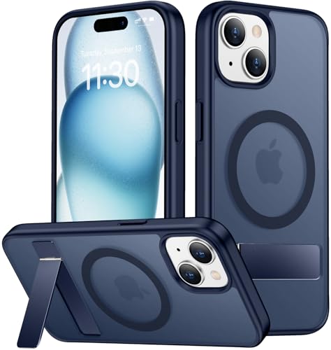 SPIDERCASE for iPhone 15 Case, Built-in Stand, Blue