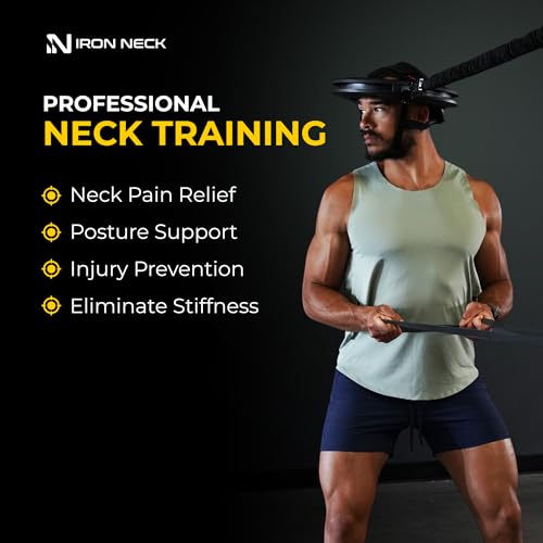 Image of Iron Neck - Advanced Neck Trainer, Strengthener, Exerciser, & Rehabilitation Device to Relieve Pain & Improve Posture - Workout & Strength Training Equipment, Home Gym Accessories for Men