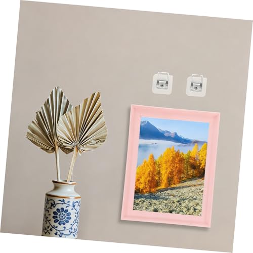 Image of Angoily 50pcs Aluminum Frame Hooks Saw Toothed Picture Hangers for Drywall Heavy Duty Decorative Hangers for Photos Frames