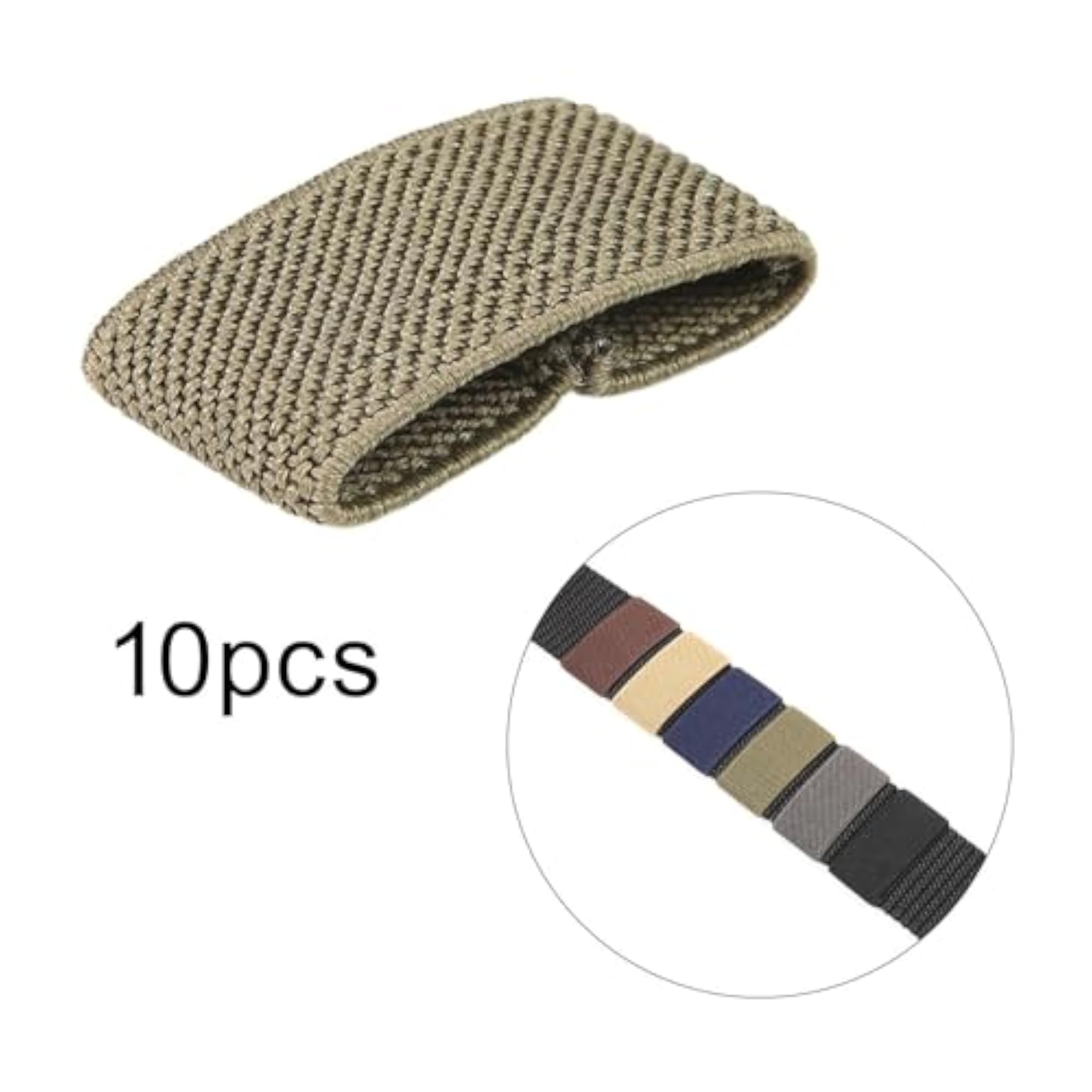 10x Elastic Belt Keepers Strap Retainer Band for Pants