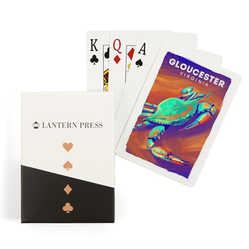 Lantern Press Naipes Póker Vivid Series Blue Crab 52 cartas