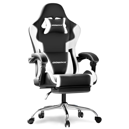Ergonomic Gaming Chair with Footrest, Heavy Duty 330lbs Office Chair, Massage Lumbar Support,...