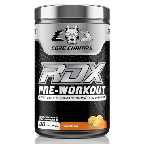 Image of Pre Workout Powder for Men & Women | Enhanced Energy, Focus, & Pumps + Cognitive Enhancers | 300mg Caffeine | 30 Servings (Orange)