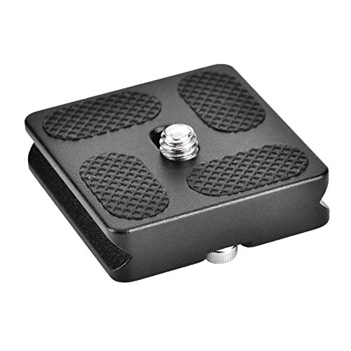 Placa de liberación rápida con Tornillo de 1/4 Pulgadas 40/50/60/70 / 100mm Adaptador de Montaje de Abrazadera de liberación rápida para la cámara SLR de Cabeza de Bola de trípode Monopod(PU40)