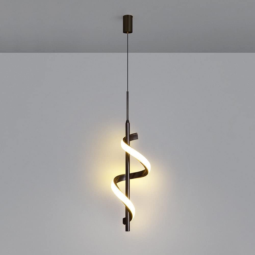 SXECAEPS Modern creative chandelier Minimalist Brass Pendant Light LED Dimmable Home Modern Living Room Hallway Decor Suspended Fixture,