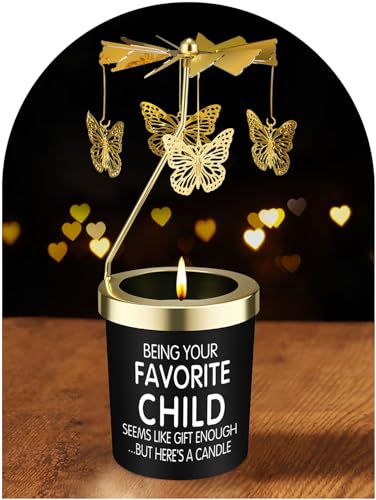 Rotatable Butterfly Candle for Mothers Day,Mothers Day Gifts for Mom from Daughter,Son,Kids,Cool Mothers Day Gifts,Funny Birthday,Christmas Gifts for Mom