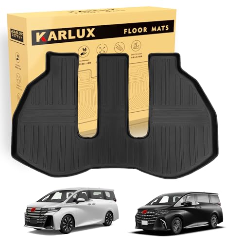KARLUX トヨタ新型ALPHARD アルファード40系/ヴェルファイア40系専用のラゲッジマット。3Dカーマットは防水・防滑・防汚でTPE素材製。ALPHARD アルファード40系/ヴェルファイア40系2023年?現行,フロアマットに最適化されたカスタ