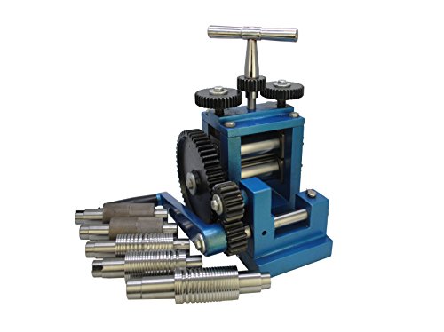 Deluxe Jewellers Mini Rolling Mill with 7 Rolls 3" x 15/8". (J2116) Free UK Postage.