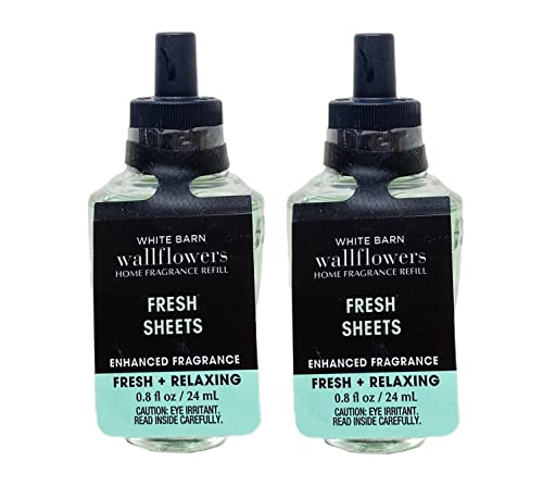 Bath & Body Works Fresh Sheets Wallflowers Home Fragrance Refills - FRESH & RELAXING - 2 Pack