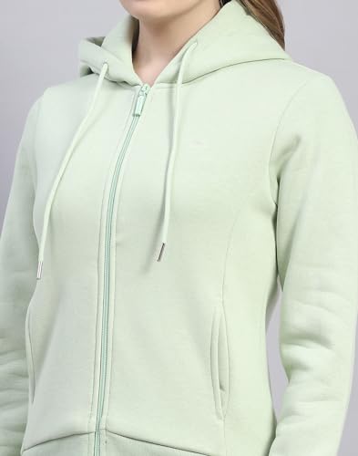Image of Monte Carlo Womens Regular Fit Hooded Neck Full Sleeve Solid Sweatshirt (Pack of 1)