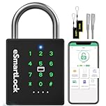 Anweller Heavy Duty Smart Padlock, Bluetooth Combination Padlock with Code and RFID, Outdoor Weatherproof Combination Lock with Keys for Gate, Sheds, Fence, Garage, Locker, Container