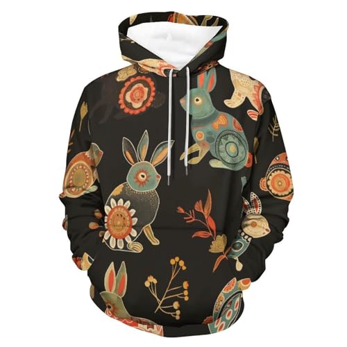 Hoodie lapin dessin animé pour vos moments de détente en sweatshirt confortable taille S