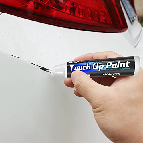 Myprokit Touch Up Paint For Cars, White Car Scratch Remover Car Paint, 2 In 1 Touch Up Paint Pen For Various Cars, Quick Drying & Waterproof Automotive Paint For Car Scratch Chip Repair 0.4 Fl Oz #TOP5