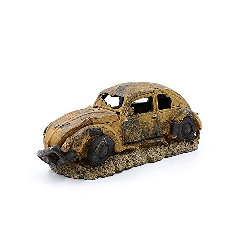 boxtech Ornamente für Aquarien, Landschaftsdekoration Fishtank Zubehör Dekor künstliche Polyharz (Ornaments Auto) Cover