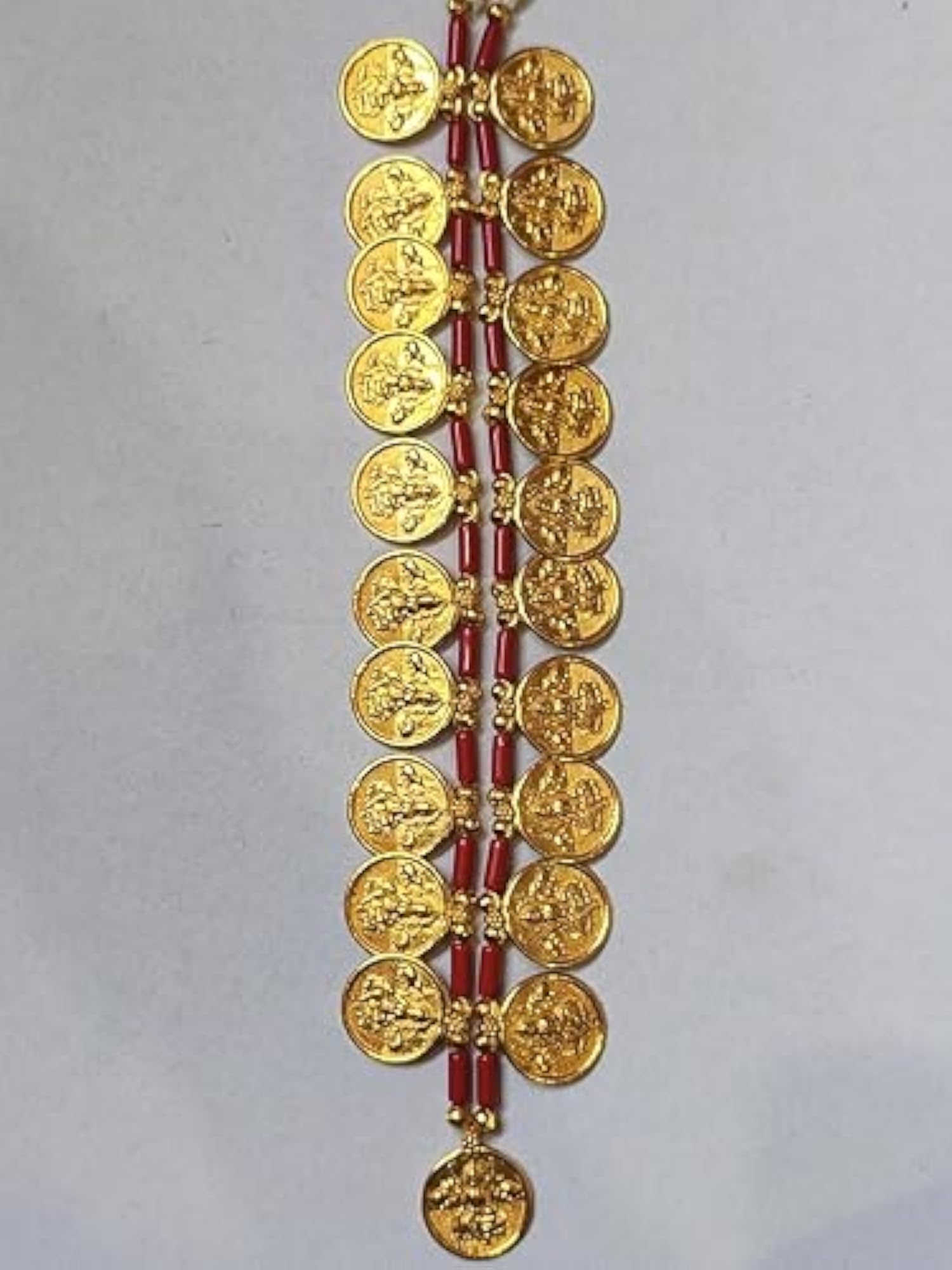 Traditional Kolhapuri Gold-Plated Coin Necklace for Women