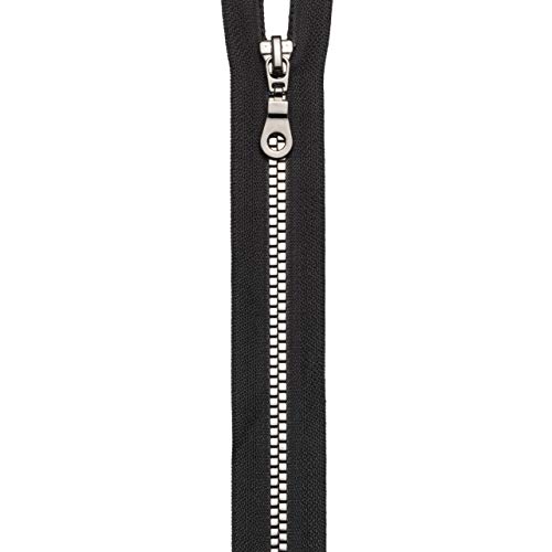Prym Zip Fastening, Polyester, Black/Gunmetal, 75 cm, Black / Gunmetal