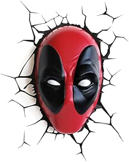 The Source Wholesale 20023 Marvel 3D Deco Light Deadpool Red/Black