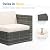 Wisteria Lane 5 Piece Outdoor Patio Furniture Set, All Weather Wicker Rattan Sectional Sofa Conversation Set with Cushions & Glass Coffee Table, Ideal for Backyard Porch Garden Balcony, Beige