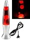 ChiliTec Lavalampe Wachslampe 40cm 1,5m Kabel mit Schalter Tischleuchte Stimmungslicht Silber Gelb Rot