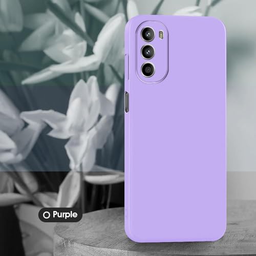 Image of Back Cover for Motorola Moto G62 5G | Full Camera Protection | Premium Liquid Silicon Case | Flexible Bumper Case for Motorola Moto G62 5G (Purple)
