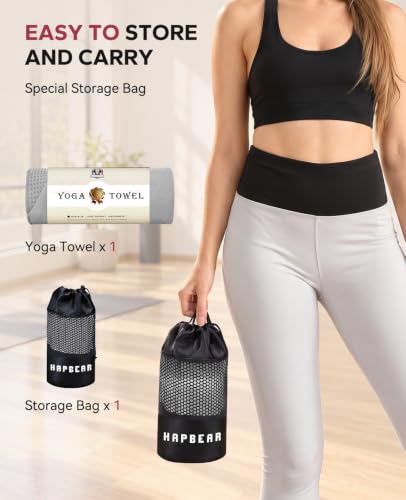 HAPBEAR 24 x 72 Non-Slip Hot Yoga Towel - 9.99 w/ Code + 50% Off Code FOU74RC5 - image 6